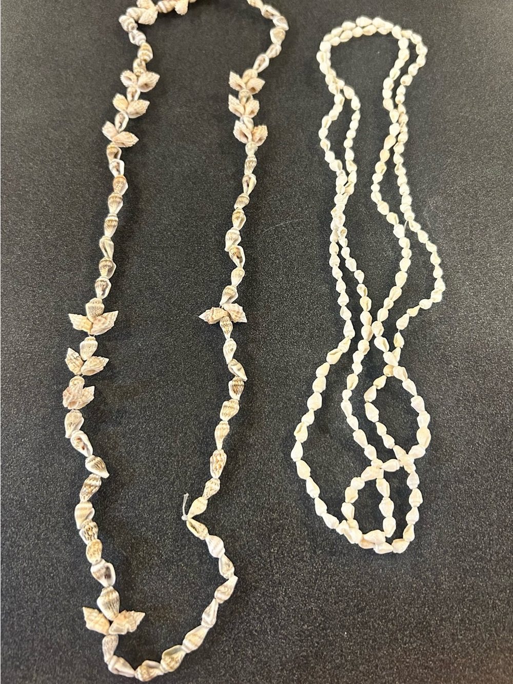 2 Handcrafted Shell Necklaces- Natural Cream Beach Jewelry